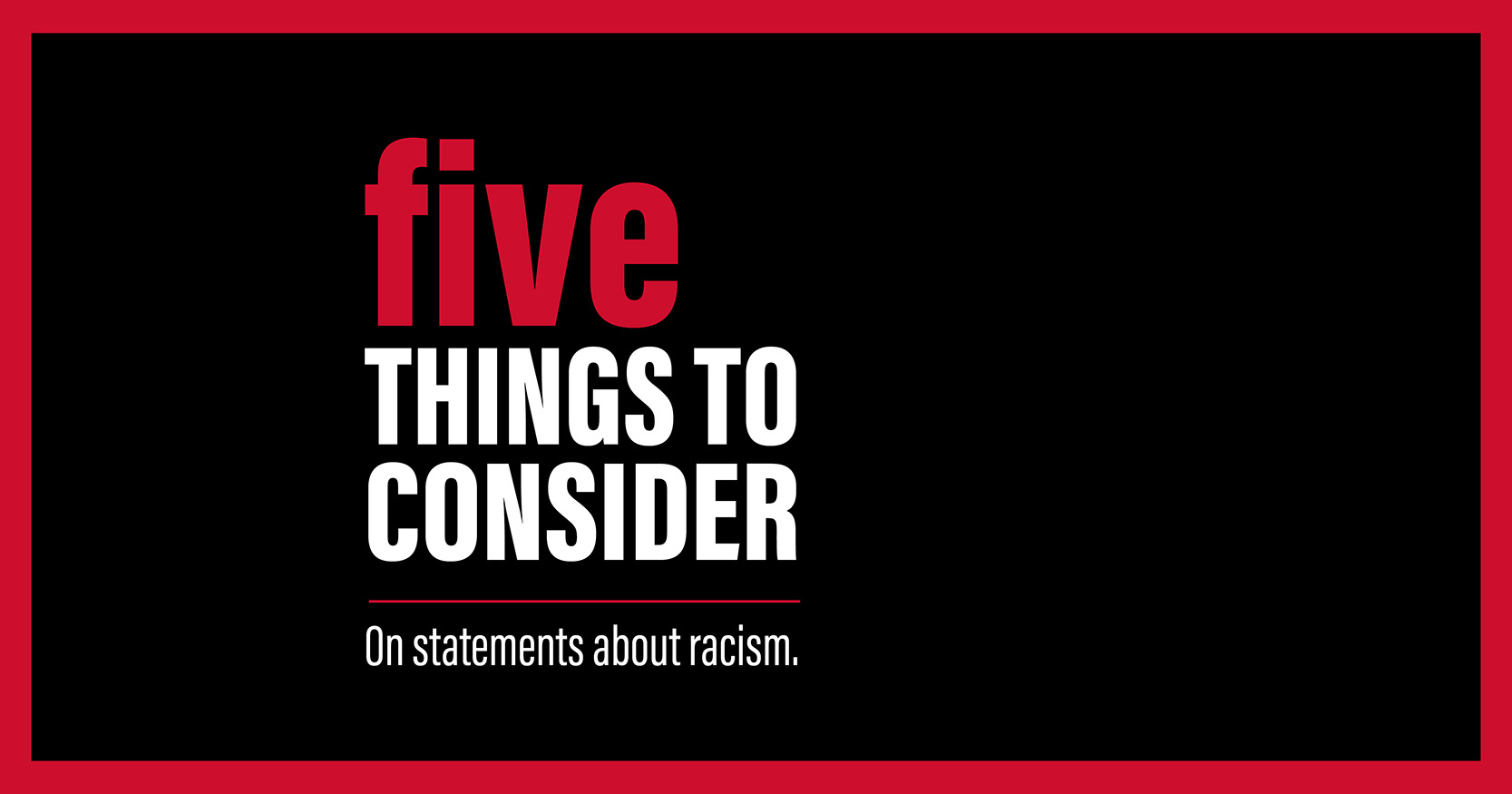 5 Things to Consider on Statements about Racism - Allyn Media