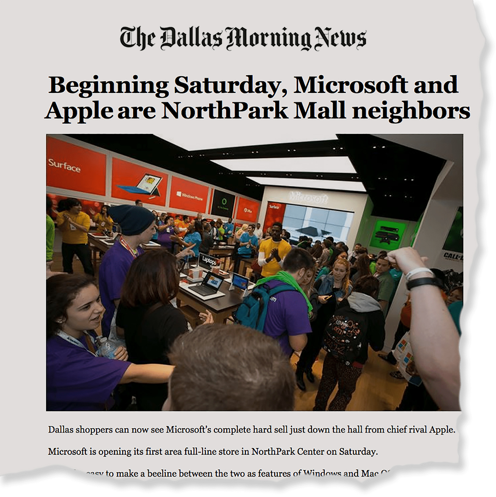 Microsoft grand opening, Dallas Business Journal, Allyn Media